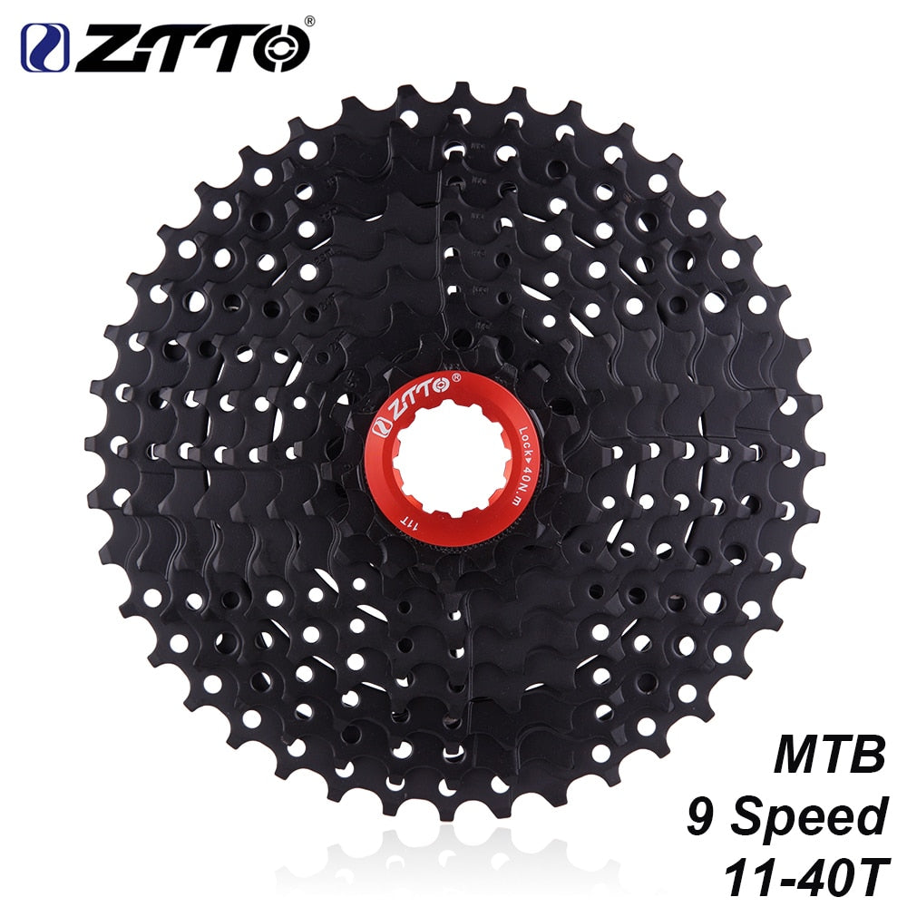 ZTTO 9 Speed 11-40T Cassette Black 9Speed 40T Freewheel 11-40 9s K7 Compatible MTB Mountain Bike M430 M4000 M3000
