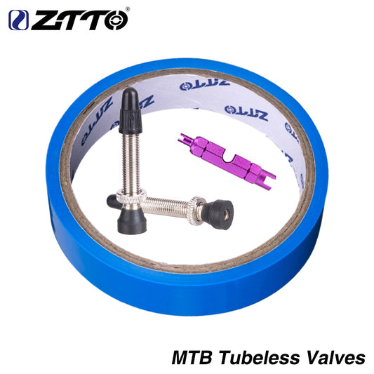 ZTTO Bicycle Parts MTB Road Bike Tubeless Valves FV French Tyre F/V No Tubes Presta Tire Conversion Kit 30mm