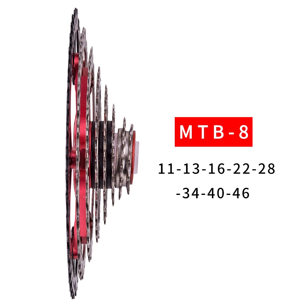 ZTTO 8s 11-46T Bicycle Cassette 8 Speed Mountain Bike Freewheel Steel  Flywheel Bicycle Parts for M310 Tx35