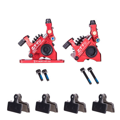 ZTTO Gravel Road Bike Hydraulic Disc Brake Flat Mount CX Rotor Brake Caliper CNC Bicycle Mechanical Wire Pull Cooling Pads 105