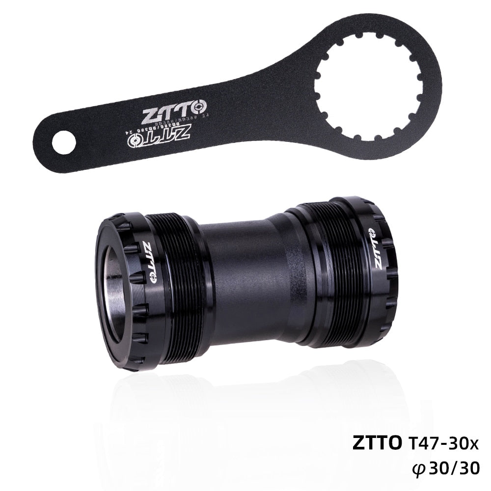 ZTTO Bicycle T47 Bottom Bracket 24 Crankset DUB 29 30mm Sealed Bearing Thread 47 68 73mm Shell 28.99mm Spline Axis MTB Road Bike