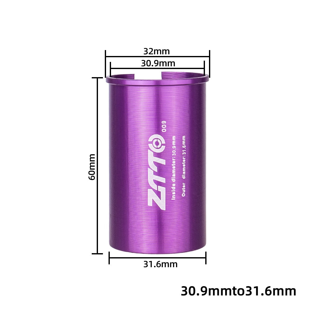 ZTTO Bicycle Seatpost Adapter Alloy Sleeve Convert Seat Post Tube Conversion Adapter 25.4 27.2 28.6 30.4 30.8 31.6 33.9 34.9