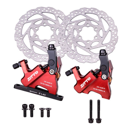 ZTTO Gravel Road Bike Hydraulic Disc Brake Flat Mount CX Rotor Brake Caliper CNC Bicycle Mechanical Wire Pull Cooling Pads 105