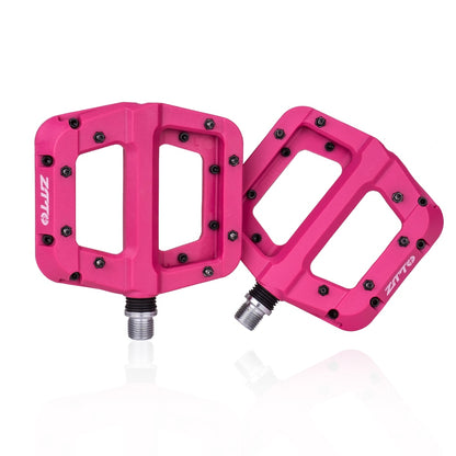 ZTTO MTB Bearings Ultralight Flat Pedal Chester XC Race AM Mountain BMX Face Anti-slip Big Foot DU Bushing Nylon Plastic Bicycle