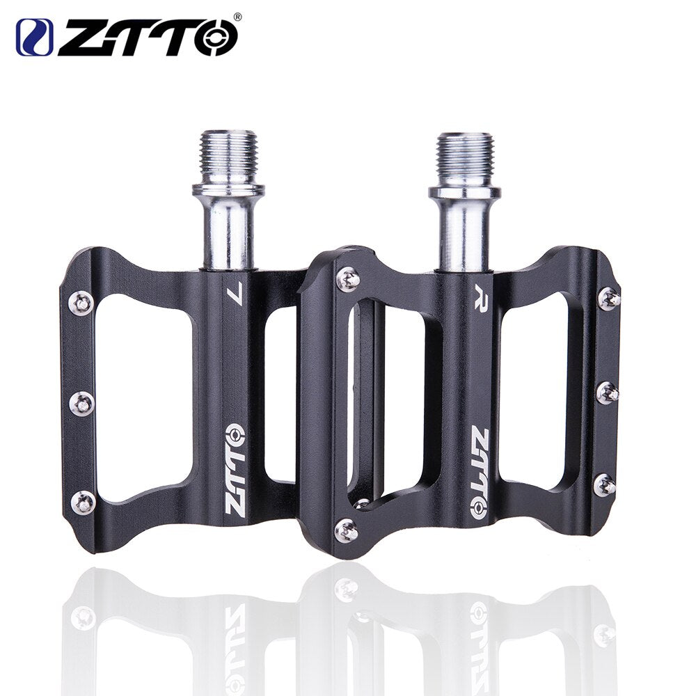 ZTTO Road Bike Ultralight Flat Pedal Aluminum Alloy Bicycle Bearings Anti Slip Folding Pedals Cycling JT06