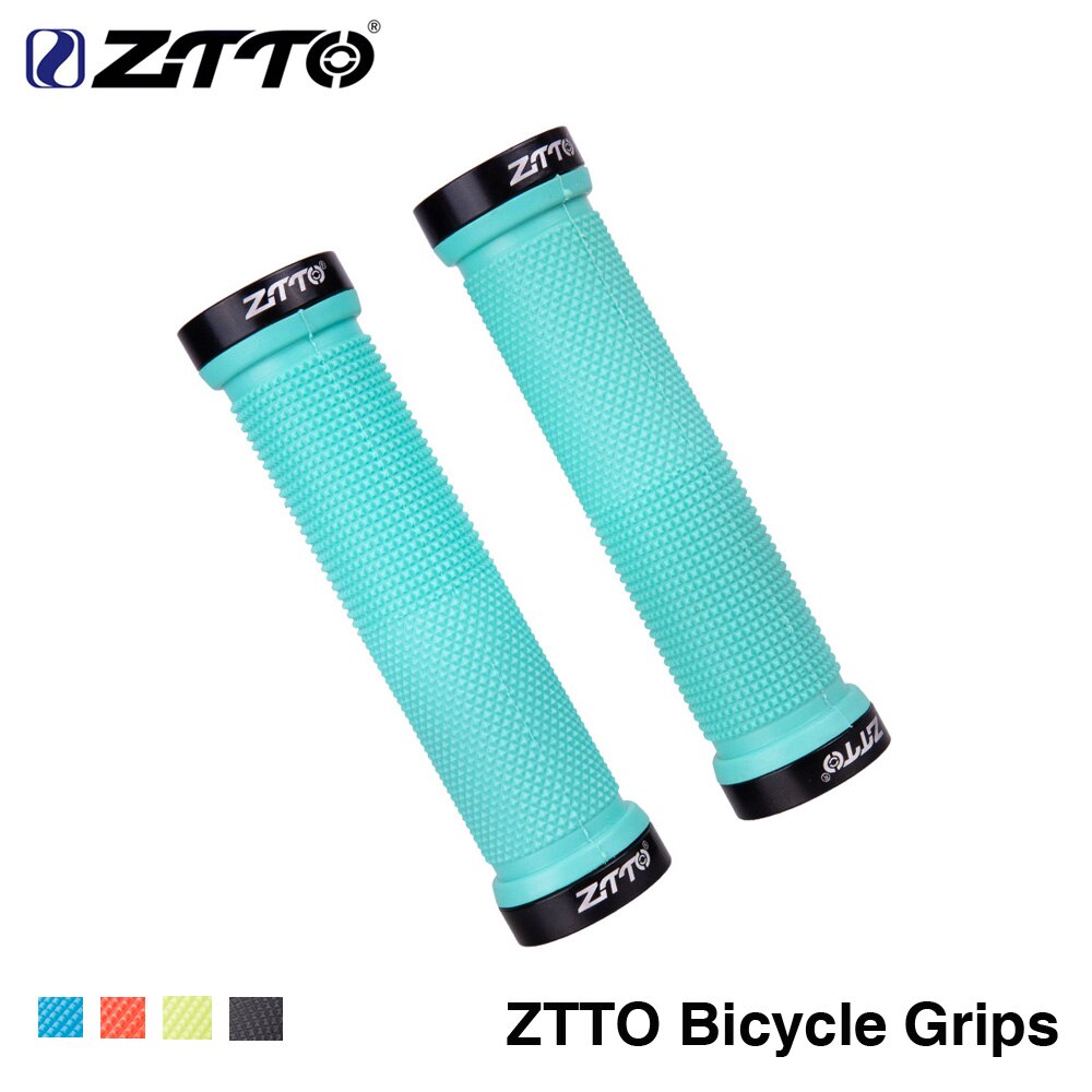 ZTTO Bicycle MTB Cycling Lockable Grips Anti Slip Rubber 22.2mm Universal Bike Handlebar Components Blue Red Black AG-16 1Pair