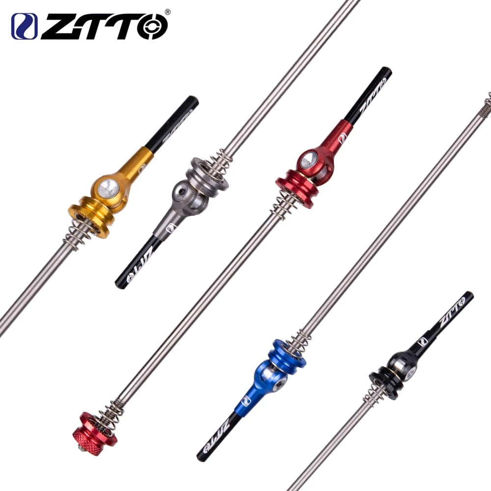 ZTTO Bicycle MTB Road Bike Eccentric QR Titanium alloy Skewers Ultralight 9mm 5mm Quick Release 100 135 Hub Lightweight Axle