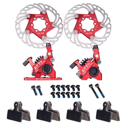 ZTTO Gravel Road Bike Hydraulic Disc Brake Flat Mount CX Rotor Brake Caliper CNC Bicycle Mechanical Wire Pull Cooling Pads 105