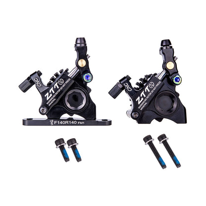 ZTTO Gravel Road Bike Hydraulic Disc Brake Flat Mount CX Rotor Brake Caliper CNC Bicycle Mechanical Wire Pull Cooling Pads 105