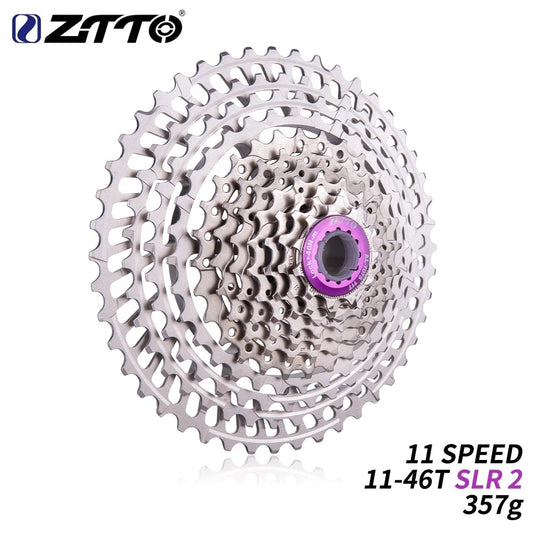 ZTTO 11 Speed 11-46T SLR 2 Bicycle Cassette HG Compatible 11s ultralight 46T CNC k7 For MTB GX X1 NX M8000 With 10 Speed Hub