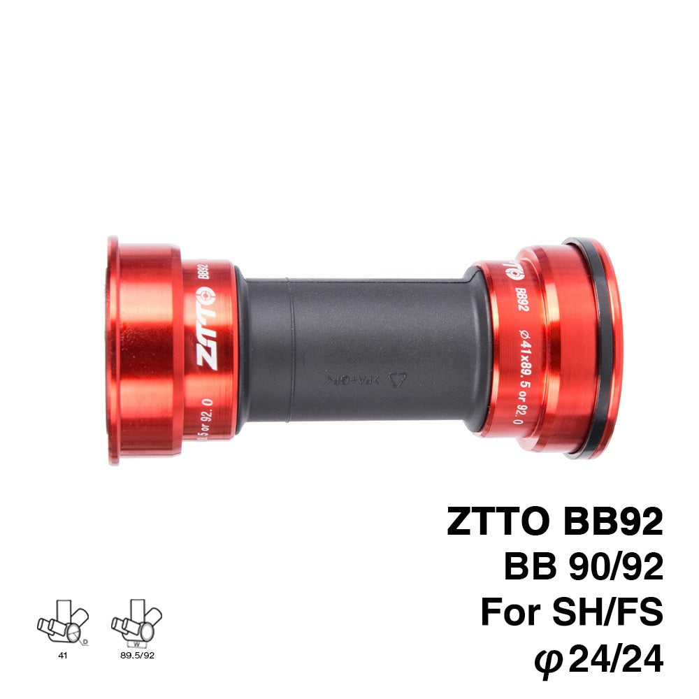 ZTTO BB92 MTB Press Fit Bottom Bracket 41mm Road Bike PF92 BB86 BB90 BB 24mm Crankset Chainset Crank Compatible BB72 SM BB71 41a