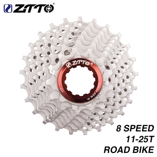 ZTTO 8s 11-25T Cassette  Freewheel Road Bike Bicycle Parts 16s 24s 8 Speed Sprocket Compatible