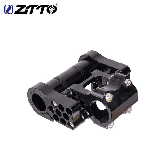 ZTTO 7075 Aluminum Alloy CNC Ultralight High-Strength Adjustable Folding Bike Double Stem fitting for Folding Bicycle 25.4mm