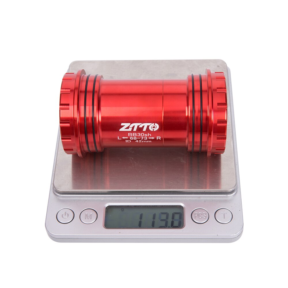 ZTTO BB30 24mm Bottom Brackets Ceramic Bearing Adapter Bicycle 42mm Center Shell Press Fit Axle MTB Road Bike Dual Silicone Seal