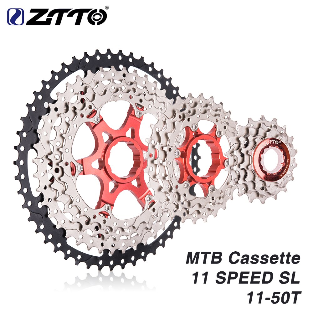 ZTTO 11s 11 - 50t SL Cassette  MTB 11Speed  Wide Ratio UltraLight Freewheel Mountain Bike Bicycle Parts for K7 X1 XO1 XX1 m9000