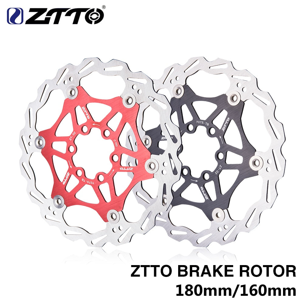ZTTO Bicycle Disc Brake Floating Rotor 180mm 160mm Stainless Steel Brake Disc Compatible Metallic Pads For MTB XC Road Bike