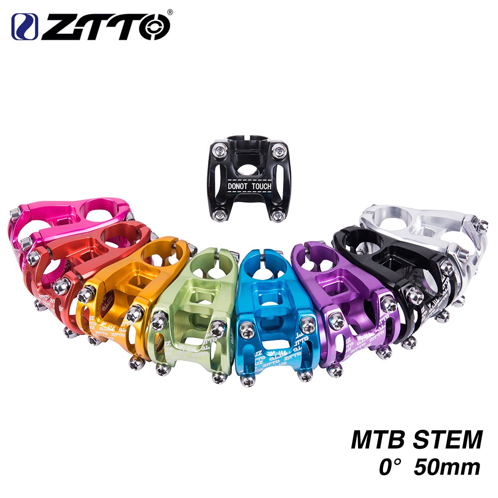 ZTTO Bicycle Parts MTB Bicycle Stem 50mm 31.8mm High-Strength CNC Machined 0 Degree Rise Aluminum Alloy Enduro Stem