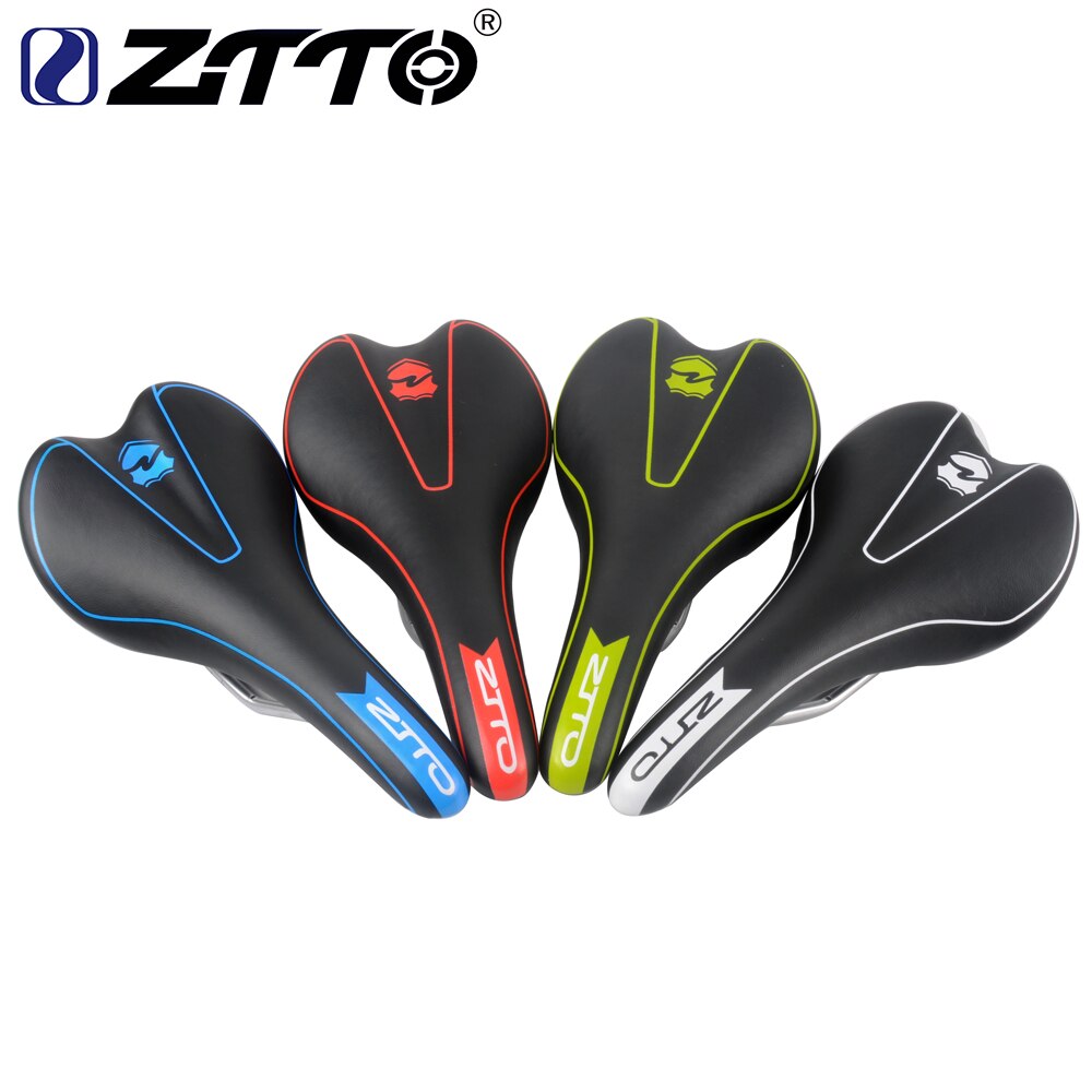 ZTTO Bicycle Parts MTB Bike Road Bicycle Pain-Relief CR-MO Rail Synthetic Leather Comfort Saddle Seat 4 Colors