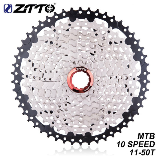 ZTTO 10 Speed 11-50T Cassette 10s 20s 30s Freewheel high tensile steel quench-temper hardening For MTB Mountain  Bicycle