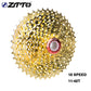 ZTTO 10S 11-42T  Cassette Gold 10 Speed Freewheel MTB Mountain Bike Bicycle Steel Golden Sprockets for parts System