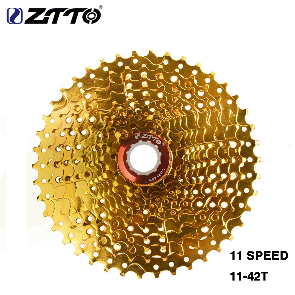 ZTTO 11s 11-42T Golden Cassette 11 Speed 42T Freewheel MTB Moutain Bike parts for XT M8000 SLX M7000 k7 NX GX
