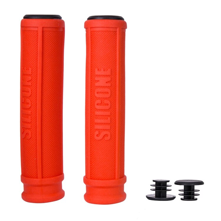 ZTTO 1 Pair Pure Silicone Gel Durable Shock-Proof Anti-Slip Bicycle Grips with Bar Plug For MTB Mountain Bike Road Bicycle Parts