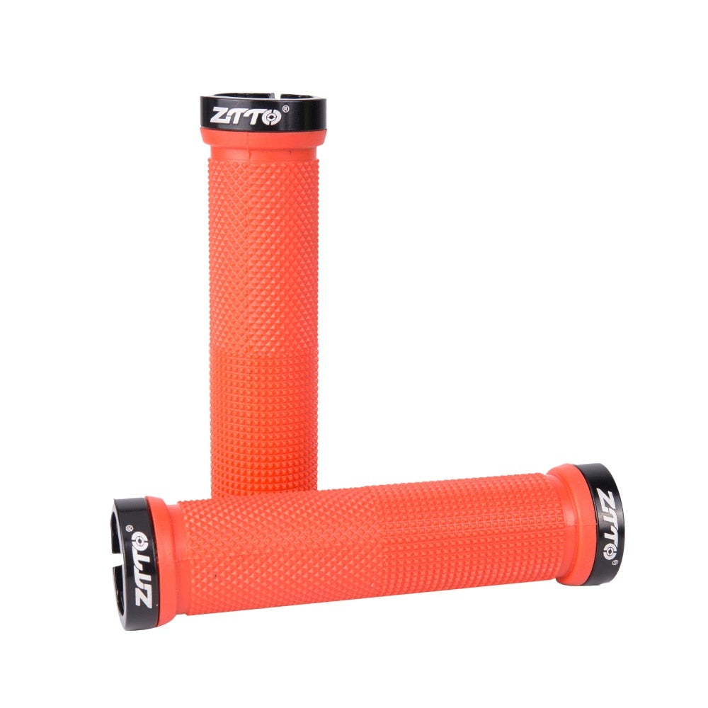 ZTTO Bicycle MTB Cycling Lockable Grips Anti Slip Rubber 22.2mm Universal Bike Handlebar Components Blue Red Black AG-16 1Pair