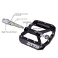 ZTTO MTB Bearing Aluminum Alloy Flat Pedal Bicycle Good Grip Lightweight 9/16 Pedals Big For Gravel Bike Enduro Downhill JT01