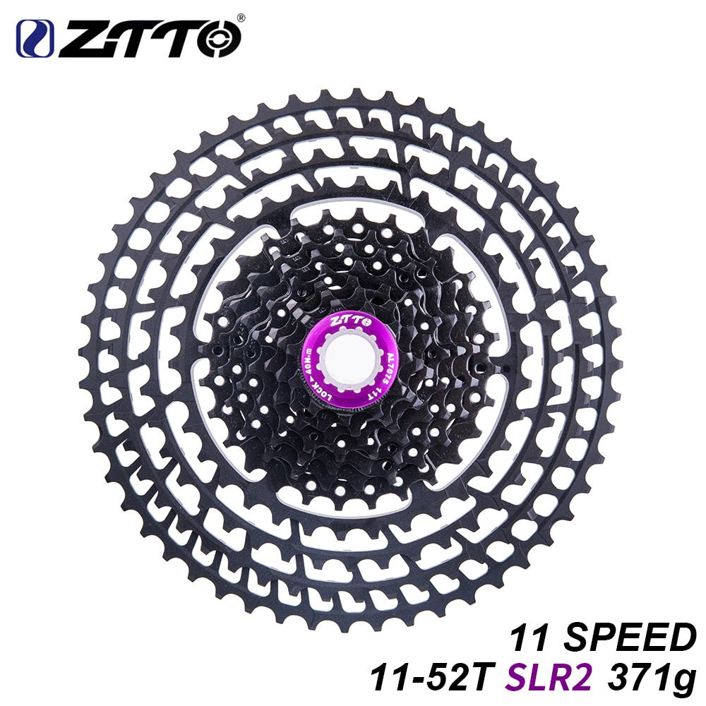 ZTTO 11s 11-52T SLR2 MTB Bicycle Cassette 11Speed Wide Ratio UltraLight 371g CNC Freewheel Mountain Bike Parts for X 1 9000