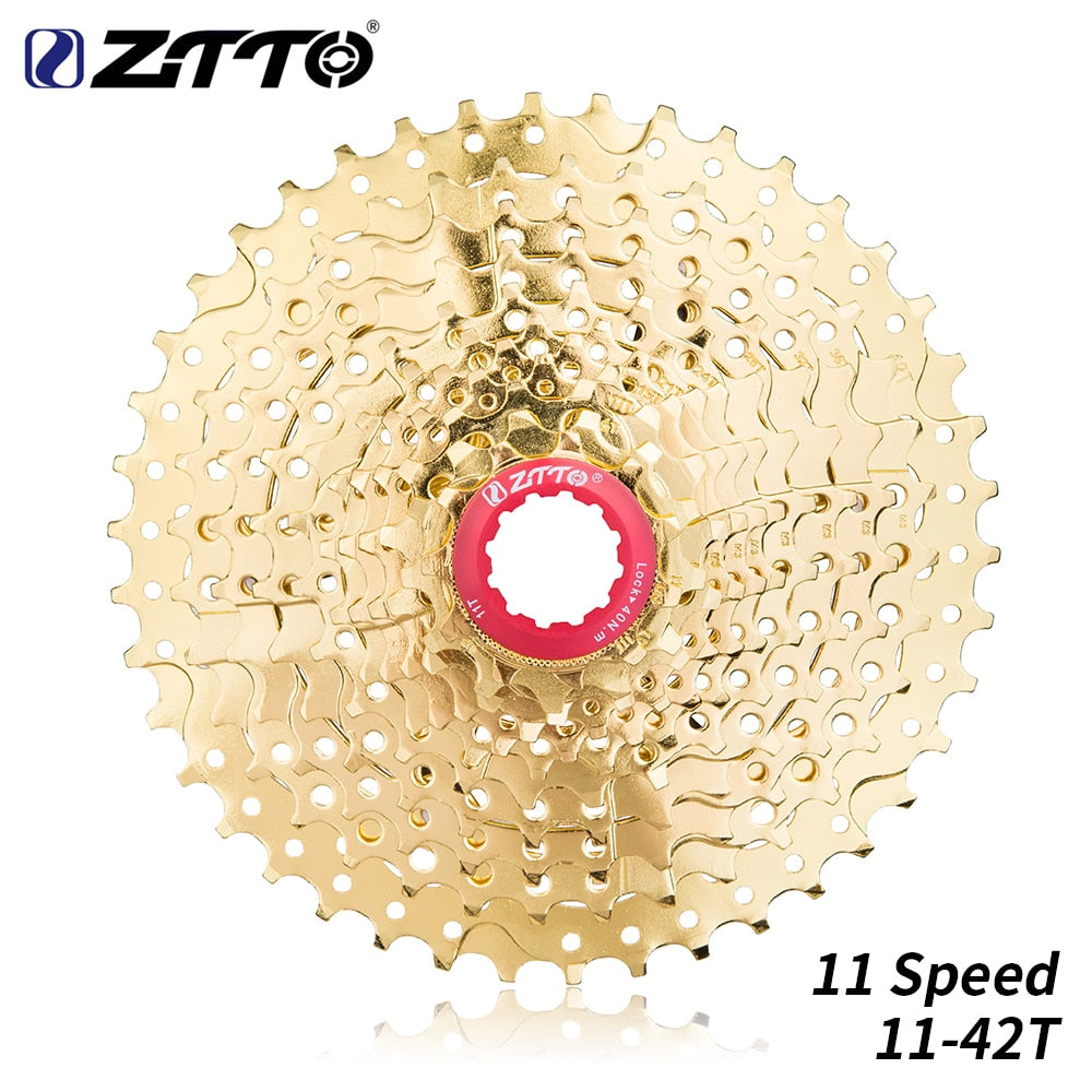 ZTTO 11 Speed 11-42T Golden MTB Moutain Bike Cassette Gold Sprocket Freewheel Bicycle parts for XT M8000 SLX M7000 k7 NX GX