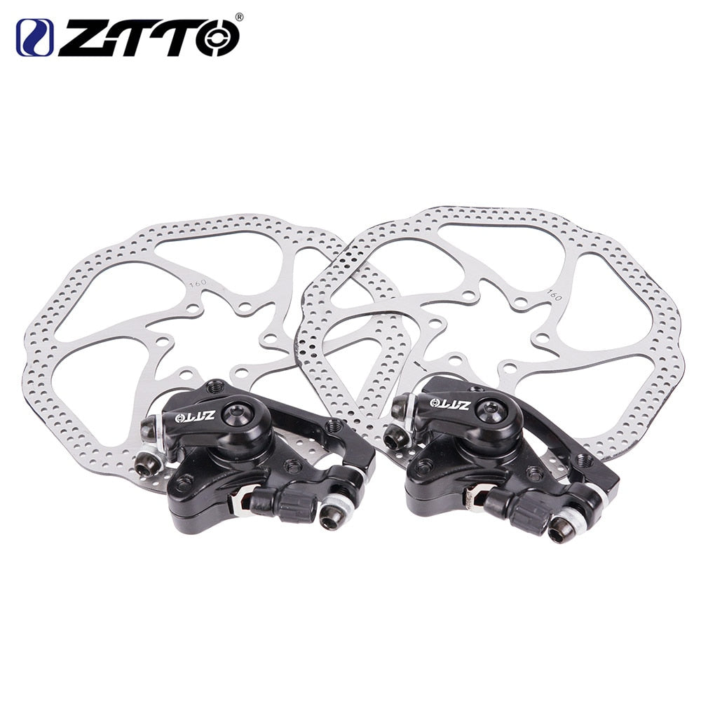 ZTTO Bicycle Front Rear Brake Disc Brake Aluminum Alloy For XC Mountain Bike Mechanical Disc Brake with 160mm Rotor Brake Lever