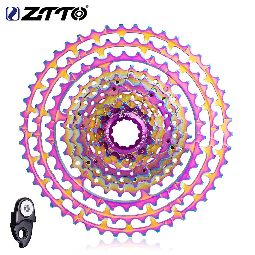 ZTTO 10 Speed Bicycle 11-46T SLR 2 Rainbow Cassette HG System 10s ultralight 46T CNC 10v k7 For MTB X0 X9 X7 M610 M781 M786