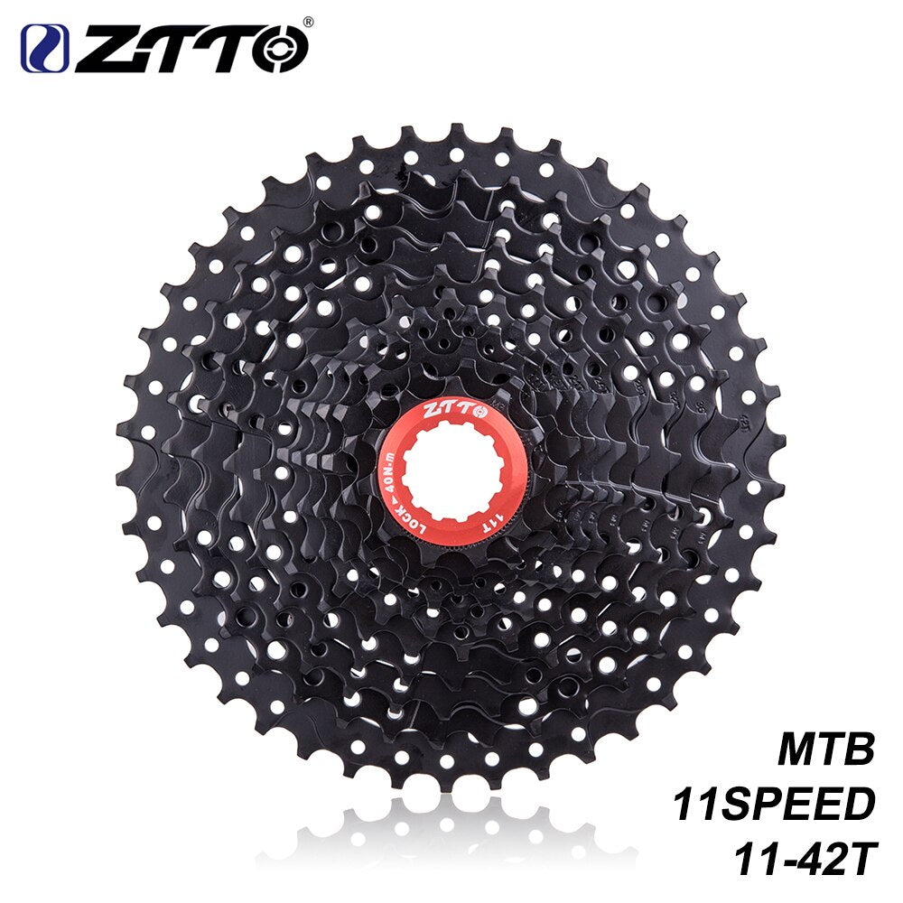 ZTTO Cassette 11s 11-42t  BLACK 11 Speed Wide Ratio Freewheel  Bicycle Parts  for MTB Mountain Bike