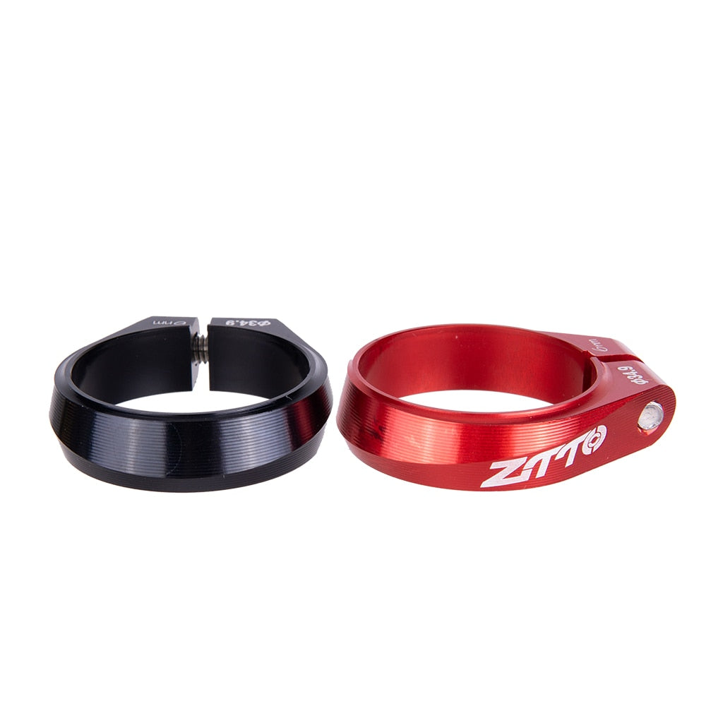 ZTTO CNC Seatpost Clamp 34.9mm High-strength Seat Post Tube Clip Thread lock Clamp 31.8MM Black Red For MTB Road Bike Bicycle