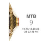 ZTTO 9 s 11- 40T Gold Cassette 9 Speed Wide  Ratio  Golden Durable Freewheel for MTB Mountain  Bike Bicycle