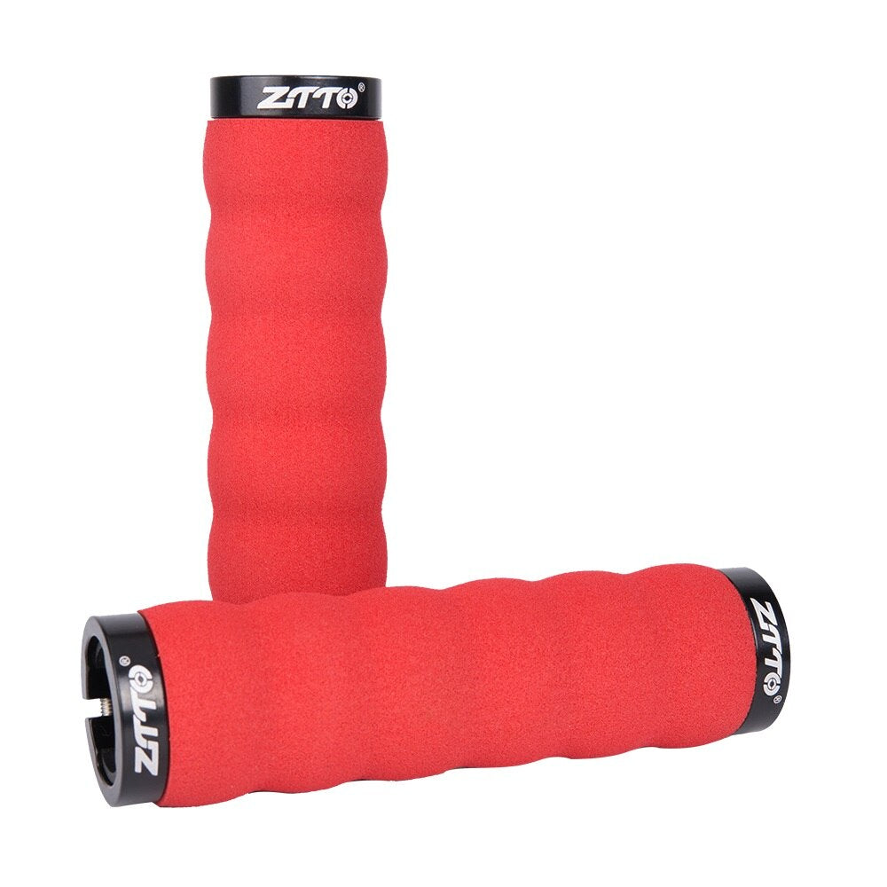 ZTTO Bicycle Parts MTB Comfortable Sponge Shock-Proof Anti-Slip Lock Grips For Mountain Bike Bicycle With Bar Plug AG30 1Pair