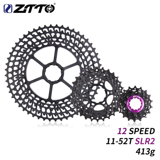 ZTTO 12 Speed Cassette 11-52T SLR 2 12s MTB 12Speed UltraLight K7 12V 413g CNC Freewheel Mountain Bike Bicycle Parts for HG Hub