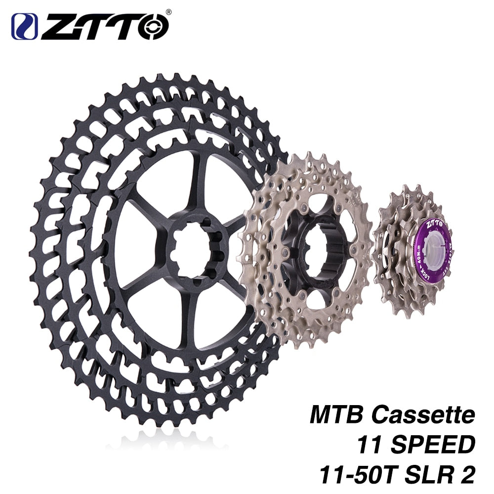 ZTTO 11s 11-50T SLR 2 New Uprade Cassette MTB 11Speed Wide Ratio UltraLight 360g CNC Freewheel Mountain Bike Bicycle Parts