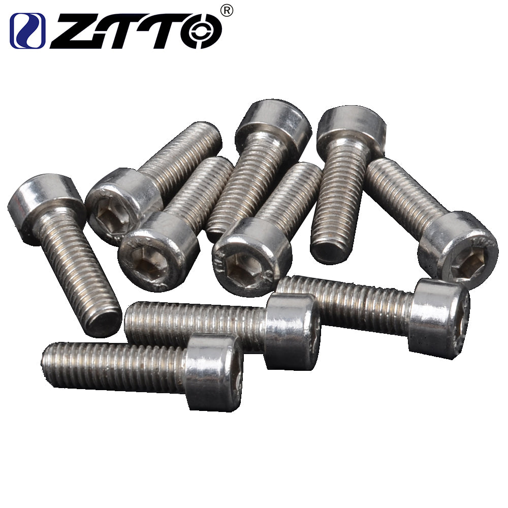 ZTTO Bicycle Parts Water Bottle Cage Stainless Steel Hex Socket Screws M5*12mm Cylinder Head Bolt Cup Head Screws 2PCS
