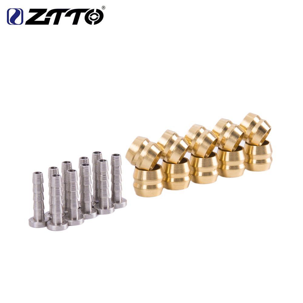 ZTTO 10 Sets MTB Mountain Bike Bicycle Connector Insert and Olive Set for BH59 Hydraulic Disc Brake Hose