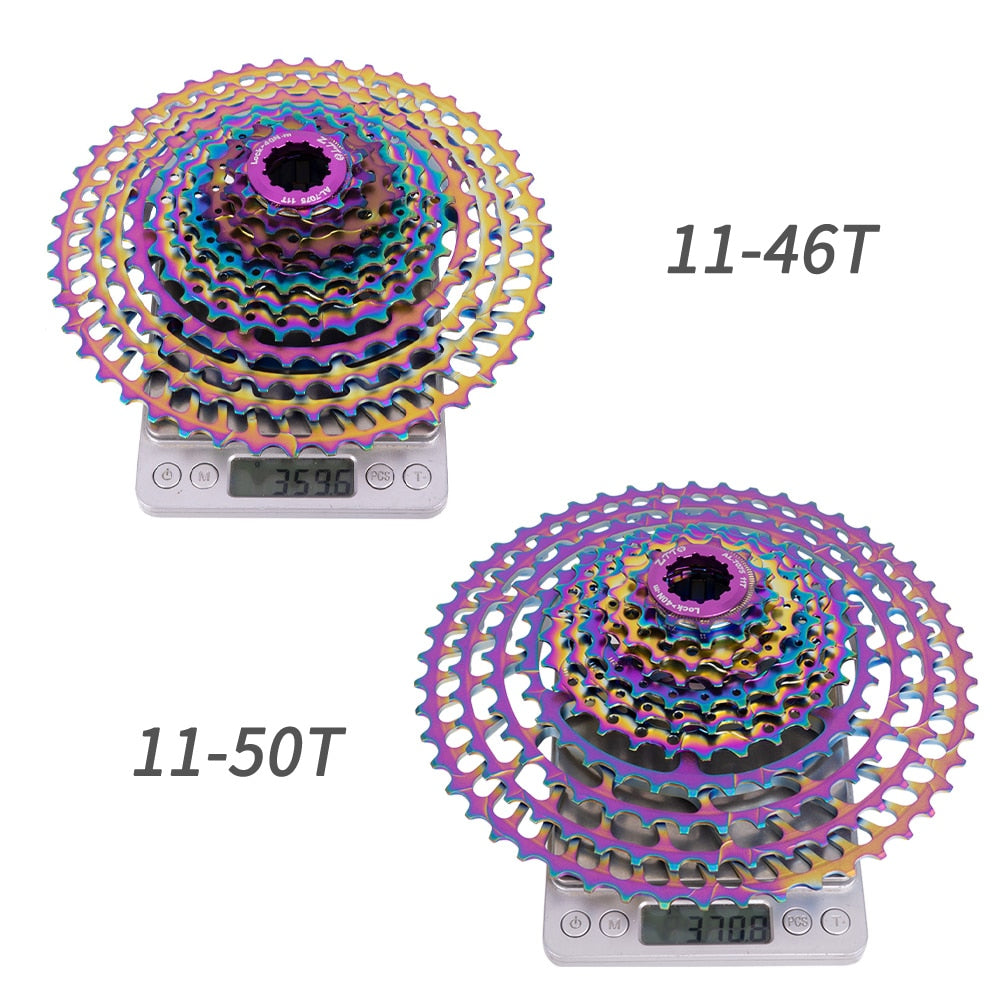 ZTTO 11 Speed 11-46T SLR 2 Bicycle Rainbow 11-50T Cassette HG system 11s ultralight Colorful 46T CNC k7 For MTB GX X1 NX M8000