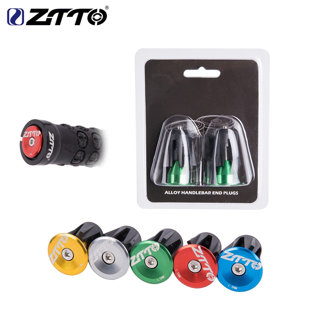 ZTTO Bicycle Parts Bicycle Handlebar End Plugs Handle Bar Caps Aluminum Alloy Handle Grip Bar End Stoppers 1 Pair