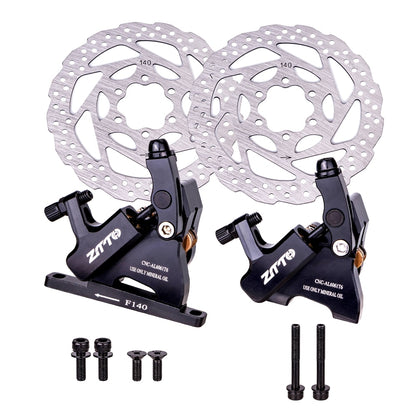 ZTTO Gravel Road Bike Hydraulic Disc Brake Flat Mount CX Rotor Brake Caliper CNC Bicycle Mechanical Wire Pull Cooling Pads 105