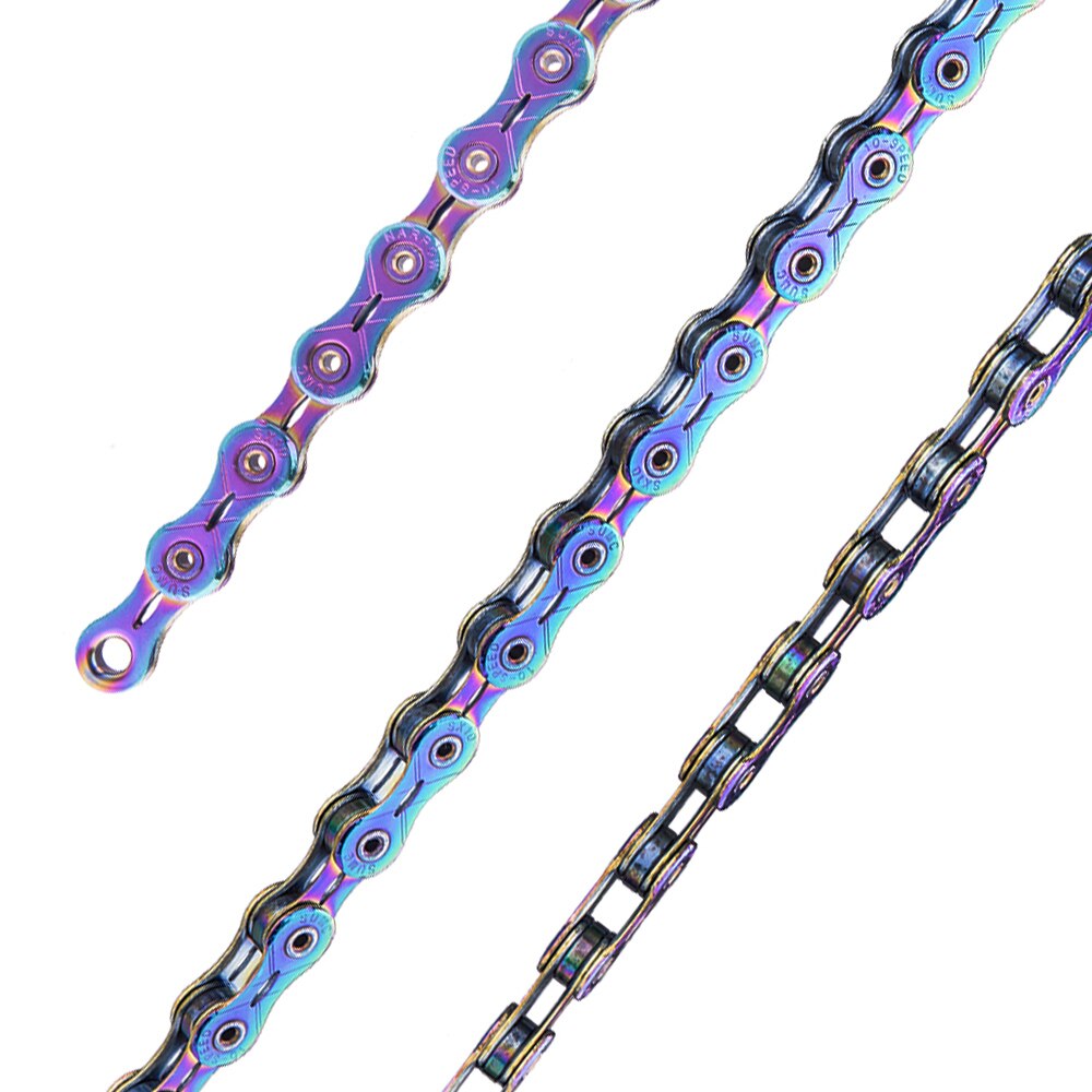 ZTTO 10s Bicycle Chain 10 speed Rainbow Chain Road Bike 10speed Durable Chains Master link Rainbow EL SLR for MTB Mountain Bike