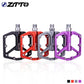 ZTTO MTB CNC Aluminum Alloy Ultralight Flat Pedal AM Enduro Bike Smooth Bearings 9/16 Thread Large Area For Gravel JT07