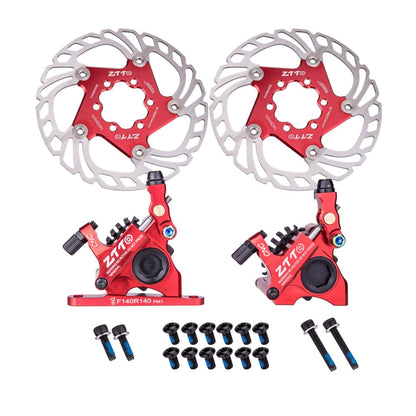 ZTTO Gravel Road Bike Hydraulic Disc Brake Flat Mount CX Rotor Brake Caliper CNC Bicycle Mechanical Wire Pull Cooling Pads 105