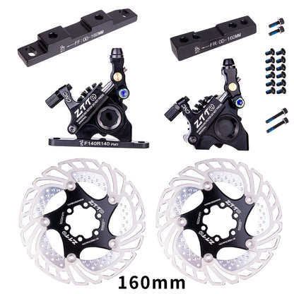 ZTTO Gravel Road Bike Hydraulic Disc Brake Flat Mount CX Rotor Brake Caliper CNC Bicycle Mechanical Wire Pull Cooling Pads 105