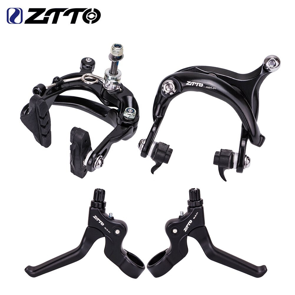 ZTTO Bicycle Right Side Pull Brake set C Calipers Rim Brake For Folding Bike 16inch 18inch S M P handlebar E L R Universal