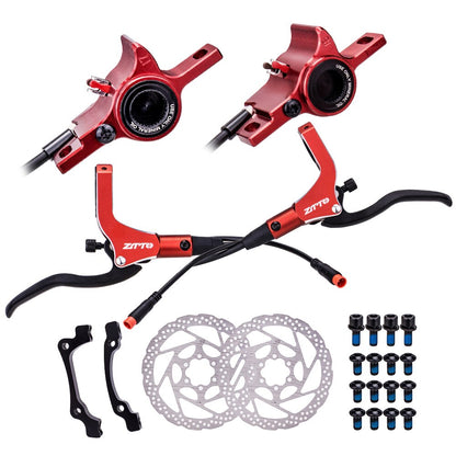 ZTTO MTB Hydraulic Disc Brake V1 CNC Calipers Dual Piston Left Front Right Rear Rotor Oil Pressure Ebike Power Cut M6100 MT200