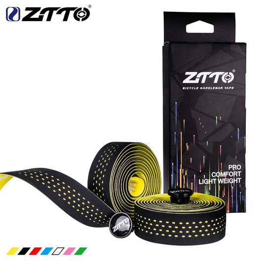 ZTTO Road Bike Handlebar Tapes Bike Handle Grip Tape EVA+ PU Durable  Shock-Proof Anti-slip Road Bike Belt With Bar Plugs